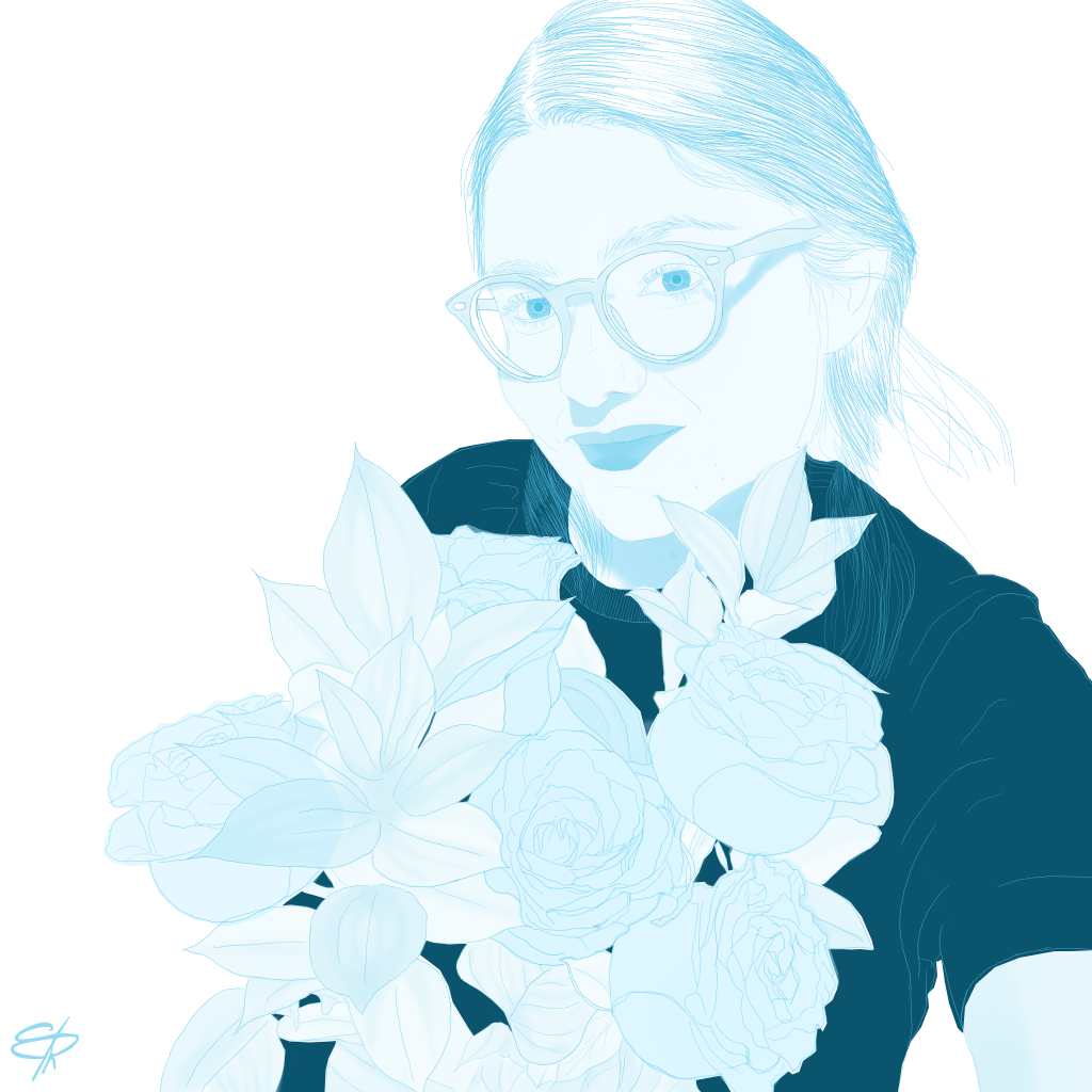 Monochrome Portrait of Gersande Laflèche.